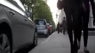 These smokin' hot babes walking down the street have legs for days