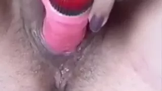 two dildos in a great mature cum-gap of my wife