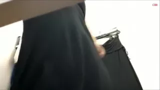 Well-stacked bitch with nifty booty changes her clothing