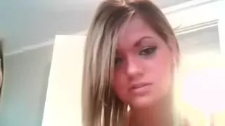 Astounding college golden-haired strumpets on web camera smokin' and flashing