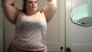 Vicious and immodest bitch with giant milk cans shows her body to me