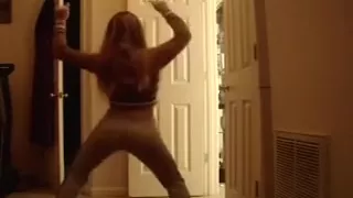 My college girlfriend twerking and shaking her booty