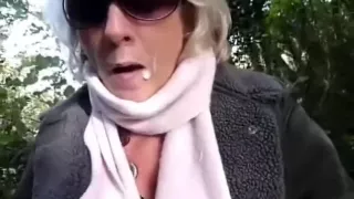 Scottish sexually lascivious light-haired woman I'd like to fuck gives a head in the park