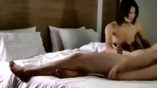 Shy Thailand bitch rides my big ramrod in the hotel room