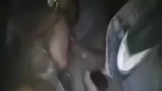 Sexually Horny white honey sucks my big dark ding-dong in a club