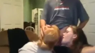 two avid coed hotties suck my bulky schlong and get fucked on webcam