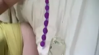 Sex-Toy and anal beads for the mother i'd like to fuck wench on home movie