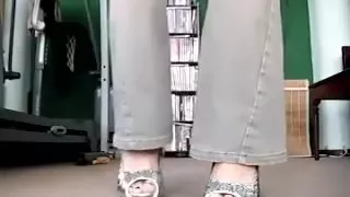 Hot exotic juvenile chick shows off her hot feet on webcam