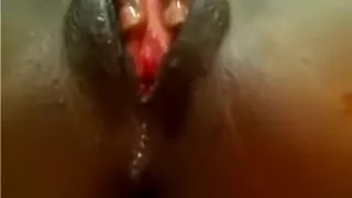 I an a beautiful ebony slut and I love finger fucking my cum-aperture like crazy