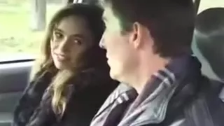 Wicked floozy gives me a admirable oral-job right in my Benz