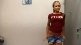 Juvenile and appealing blond shows off her goodies on cam