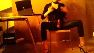 Hawt and messy floozy with wonderful body smokes a cigarette