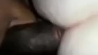 Snow white wazoo getting spoilt with my dark cock