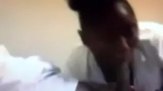 Unbelievably lascivious ebony bitch knows how to give a great blow job-service