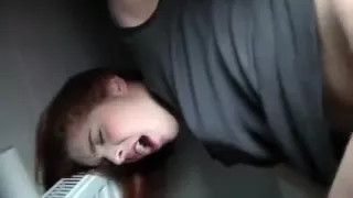 Blair does a total stranger in a public restroom