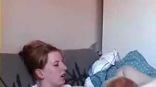 I'm licking cum-hole of a red haired beauty in dilettante porn