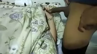 Wife sharing= Hubby takes wife hands n kept on allies penis n helping her to give tugjob