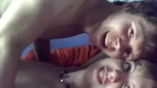 hot flatchested girl and her boyfriend  having fun in front of webcam