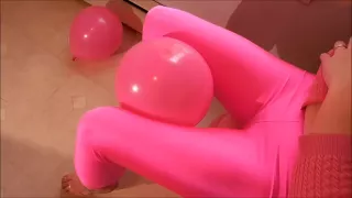Spandex Angel - Pink balloons & spandex