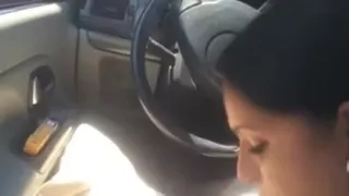 superbe pipe dans la voiture