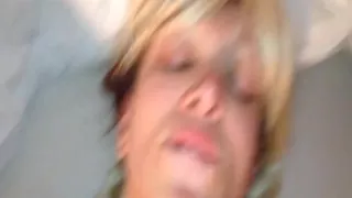 Slut gets fucked in mouth and ass ends with facial