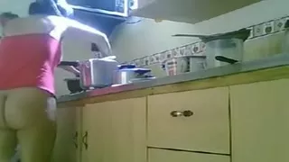 Latina Mature Nude Kitchen