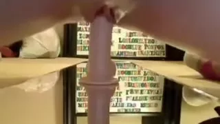 Getting nasty, riding a dildo in amateurs webcam clip