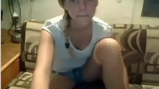 I'm in webcam amateurs vid, posing in white stockings