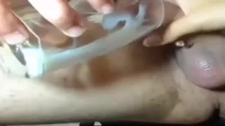 absorbing Cum out of Glass on Cam