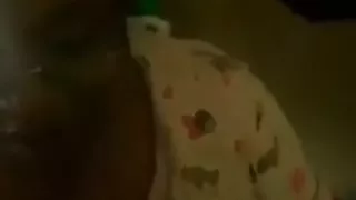 Black BBW sucking cock