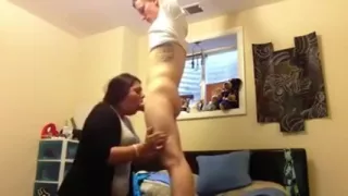 Homemade Latin porn ends with me giving slut a facial