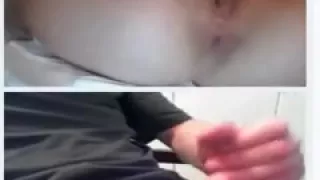 Amateur mutual masturbation with me and a webcam guy