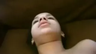 Lightskinned Ebon woman masterbating