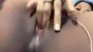 two fingers in my little oriental pusy close up