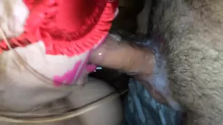 My hot amateur huge tits shows me sucking a cock