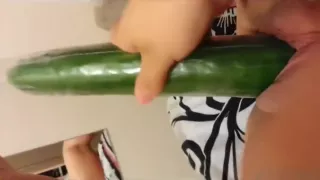 I have an awesome pussy, which is why I made one hot amateur masterbating video. I'm drilling my fanni with a cucumber in it.