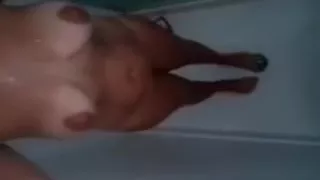 I have an astounding-looking babe, which is why I made this non-professional voyeur episode. It shows her taking a shower.