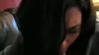 Amateur porn with a brunette sucking a hard dick