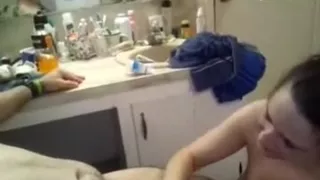 This beautiful amateur pov video shows my hon trying to please me by sucking my dick. She manages to make me orgasmic and gets cum on face.