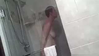 I'm taking a shower in homemade huge tits video