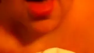 My bbw amateur babe likes sucking my hairy cock. I'm sitting on top of her and cumming on her mouth at the end.