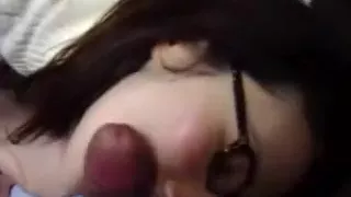 Amateur porn with a brunette slut sucking my pecker