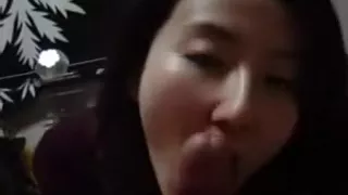 My horny lover made a hot pov homemade porn video with me. He loves getting his dick sucked off by Japanese sluts.