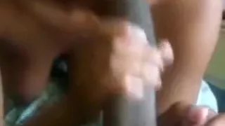 Bitch sucks black dick in amateur big dick video