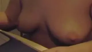 A movie scene of wife on zoig chat touching her love melons. Do u like?