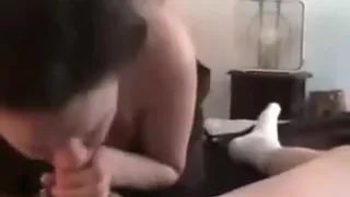 Blow job with cum shot