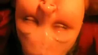 Cum on her face and hair