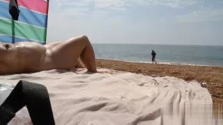 Enjoying the sun at the beach