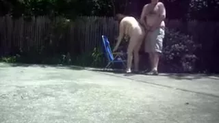 Getting some act near the flower beds