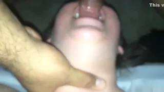 girlfriend  letting me face fuck her and this babe likes it